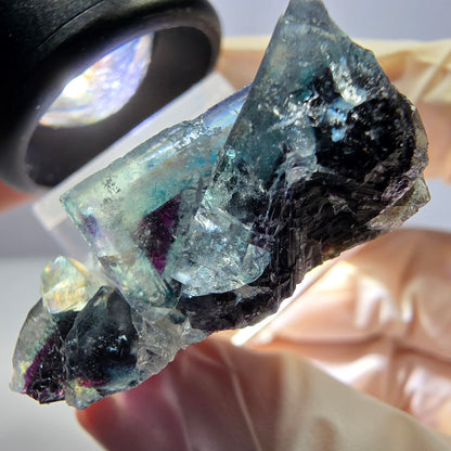 Phantom Fluorit Würfel Stufe, lila grün Okorusu, Namibia 38*28*15mm