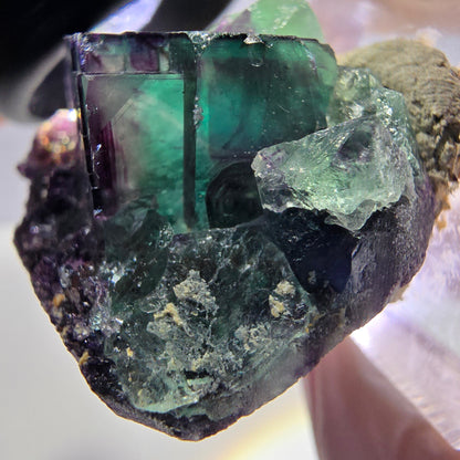 Phantom Fluorit Würfel Stufe, lila grün Okorusu, Namibia 31*26*18mm