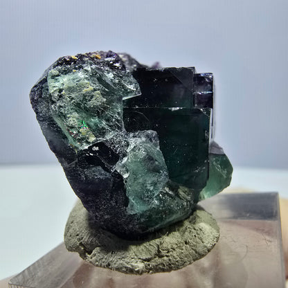 Phantom Fluorit Würfel Stufe, lila grün Okorusu, Namibia 31*26*18mm
