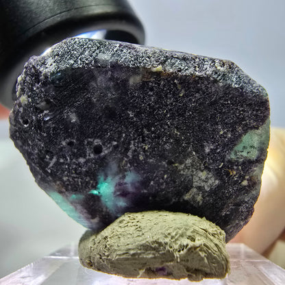 Phantom Fluorit Würfel Stufe, lila grün Okorusu, Namibia 31*26*18mm