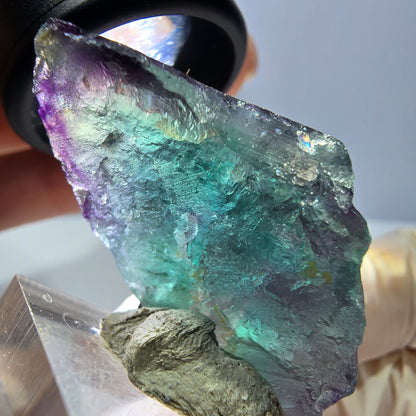 Phantom Fluorit Würfel Stufe, lila grün Okorusu, Namibia 40*25*18mm