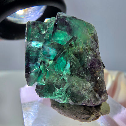 Phantom Fluorit Würfel Stufe, lila grün Okorusu, Namibia 30*28*18mm