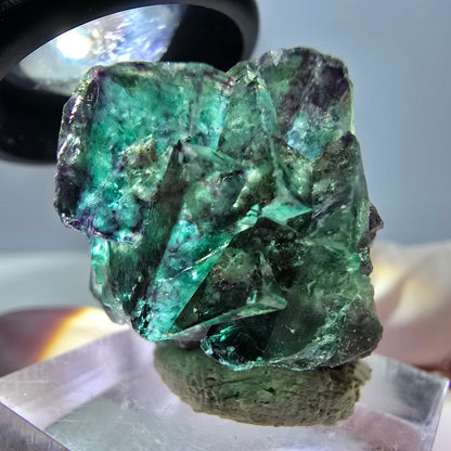 Phantom Fluorit Würfel Stufe, lila grün Okorusu, Namibia 30*28*18mm