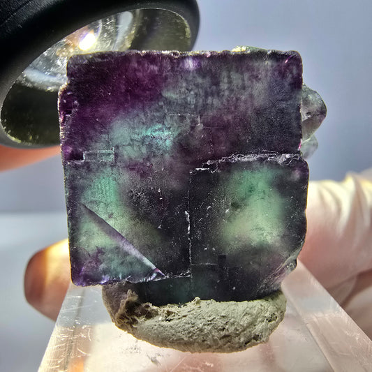 Phantom Fluorit Würfel Stufe, lila grün Okorusu, Namibia 28*28*18mm