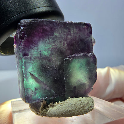 Phantom Fluorit Würfel Stufe, lila grün Okorusu, Namibia 28*28*18mm
