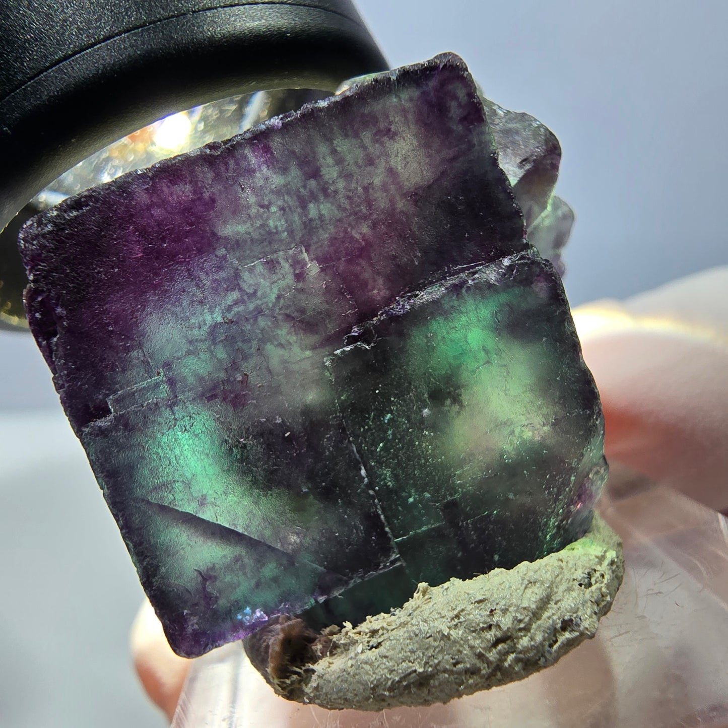 Phantom Fluorit Würfel Stufe, lila grün Okorusu, Namibia 28*28*18mm