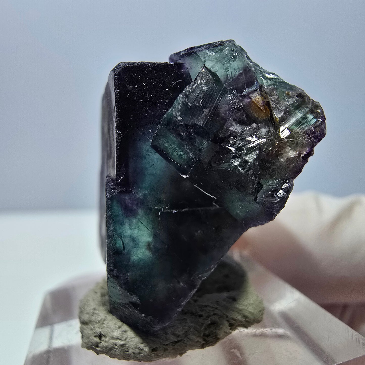 Phantom Fluorit Würfel Stufe, lila grün Okorusu, Namibia 28*28*18mm
