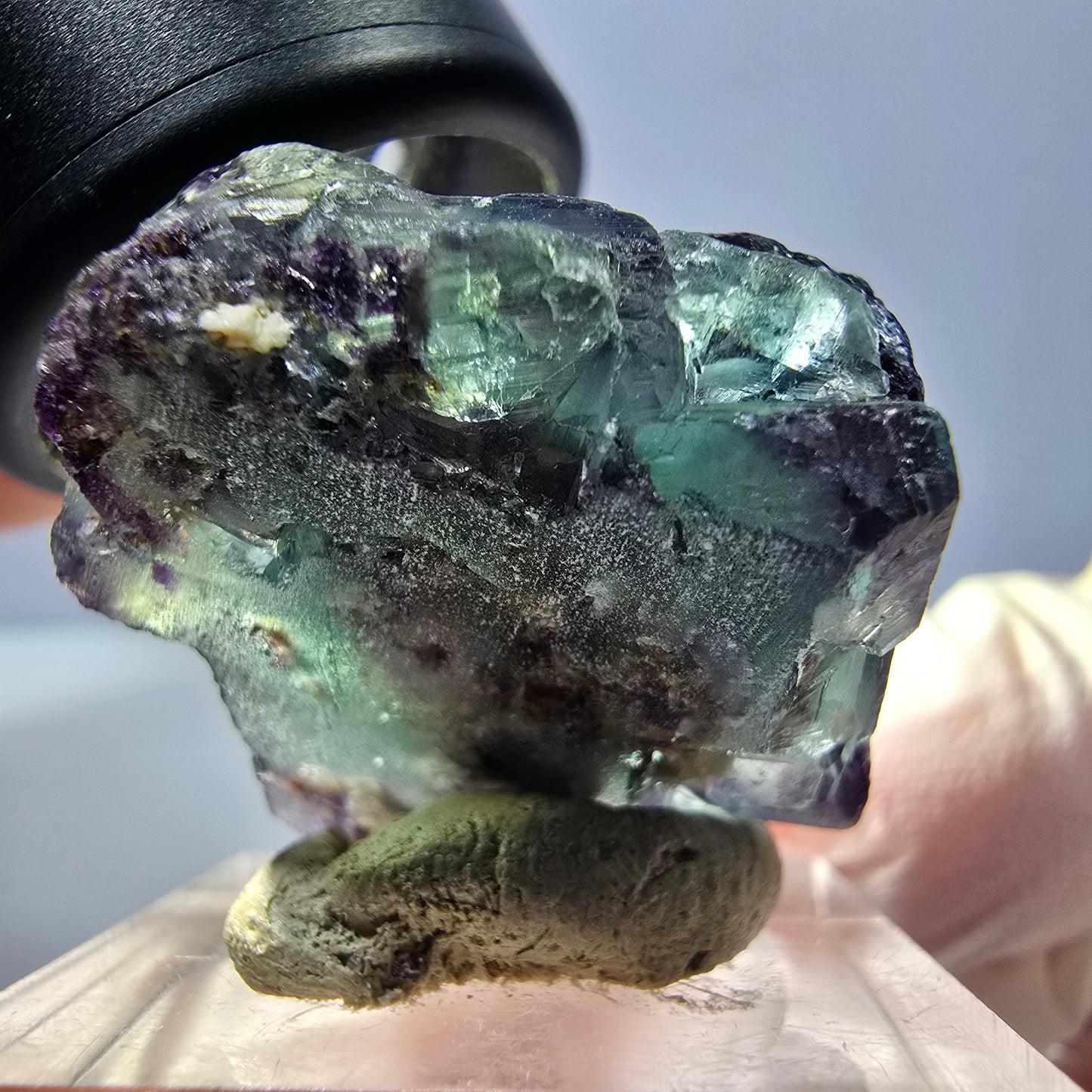 Phantom Fluorit Würfel Stufe, lila grün Okorusu, Namibia 28*28*18mm