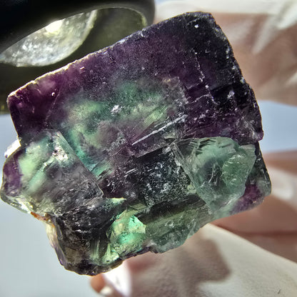 Phantom Fluorit Würfel Stufe, lila grün Okorusu, Namibia 28*28*18mm