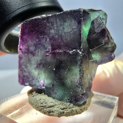 Phantom Fluorit Würfel Stufe, lila grün Okorusu, Namibia 28*28*18mm