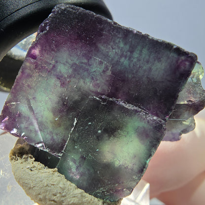 Phantom Fluorit Würfel Stufe, lila grün Okorusu, Namibia 28*28*18mm