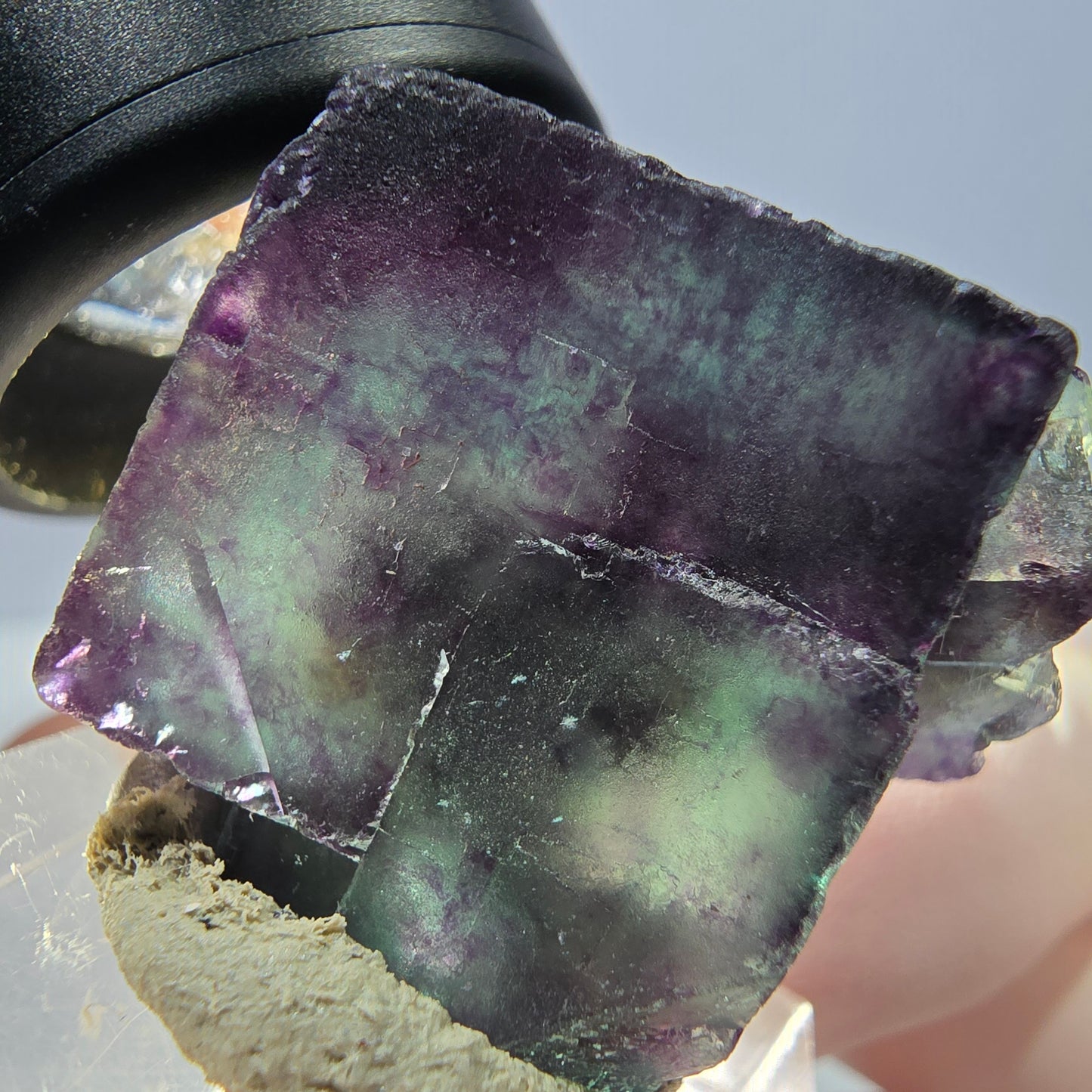 Phantom Fluorit Würfel Stufe, lila grün Okorusu, Namibia 28*28*18mm
