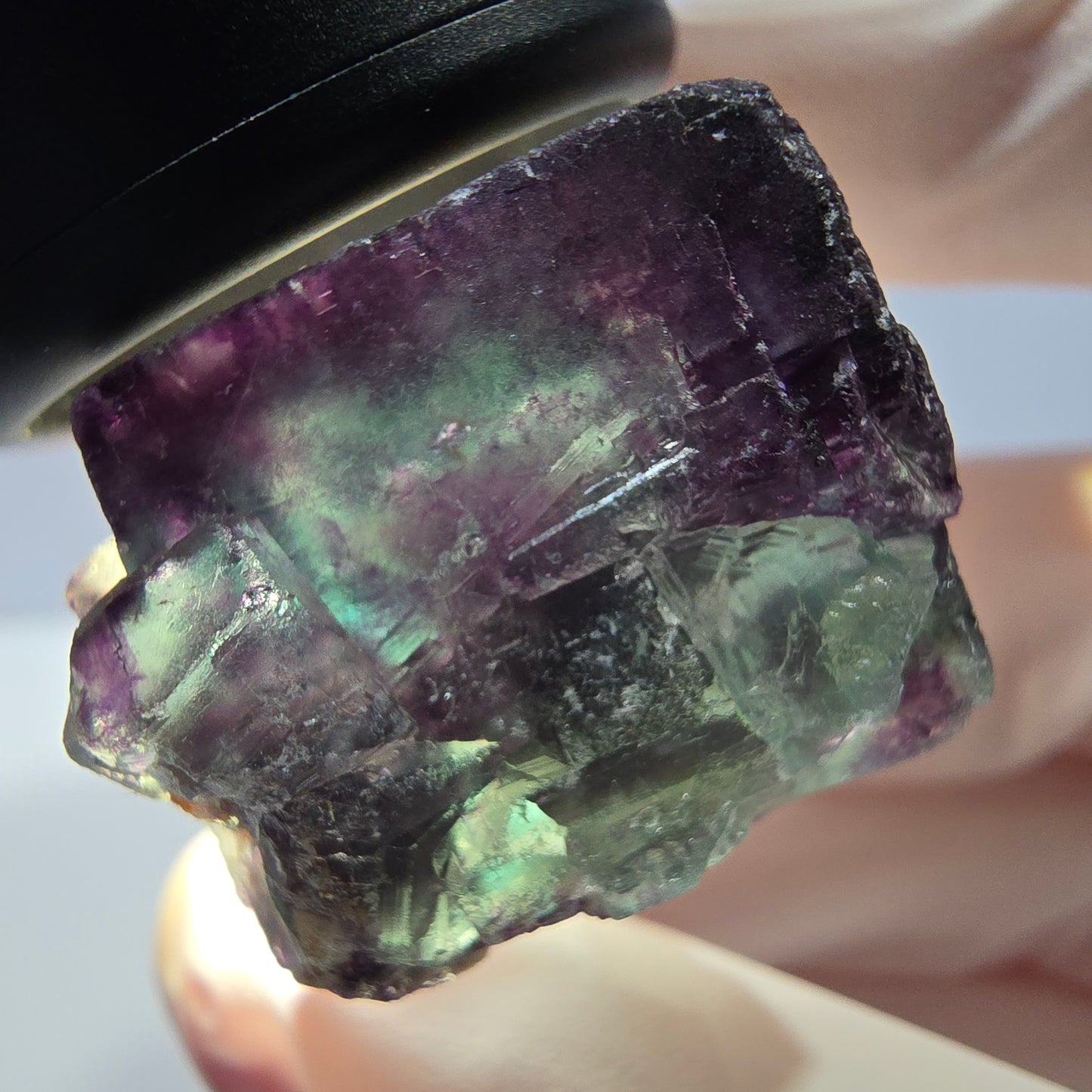 Phantom Fluorit Würfel Stufe, lila grün Okorusu, Namibia 28*28*18mm