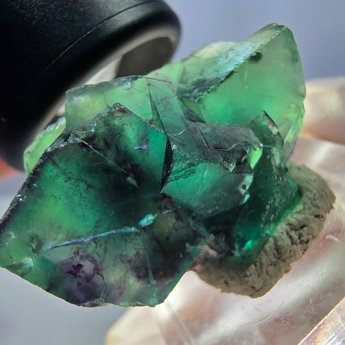 Phantom Fluorit Würfel Stufe, lila grün Okorusu, Namibia 31*20*16mm