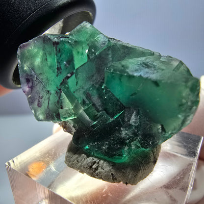 Phantom Fluorit Würfel Stufe, lila grün Okorusu, Namibia 31*20*16mm