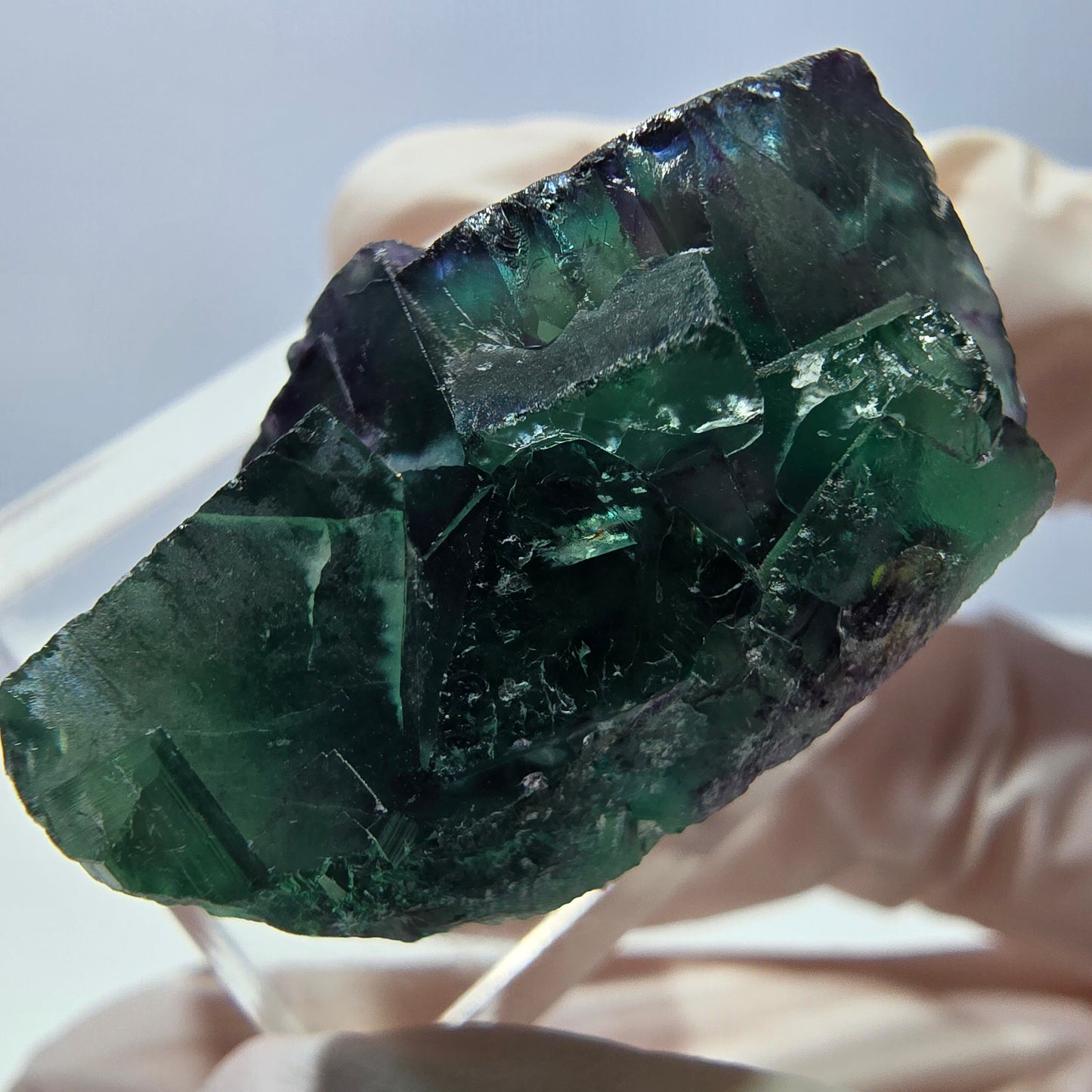 Phantom Fluorit Würfel Stufe, lila grün Okorusu, Namibia 31*20*16mm