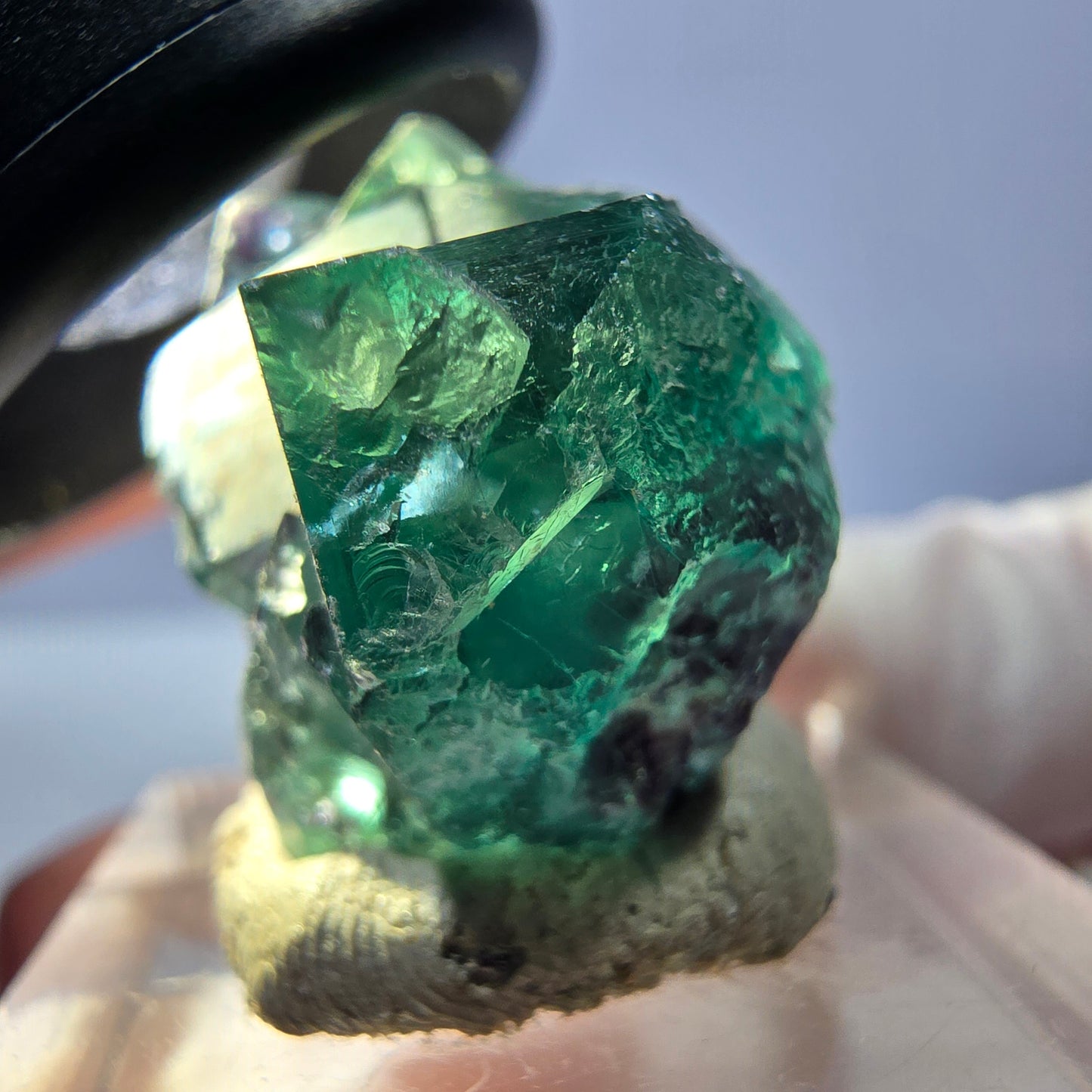 Phantom Fluorit Würfel Stufe, lila grün Okorusu, Namibia 31*20*16mm