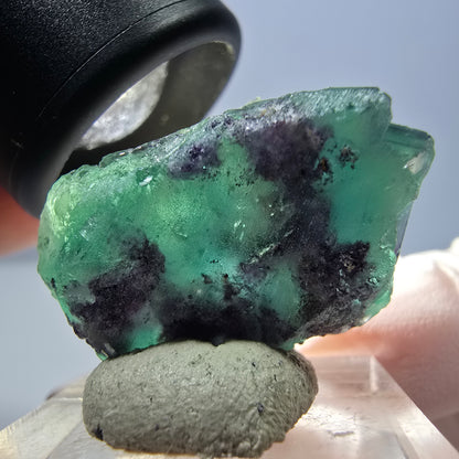 Phantom Fluorit Würfel Stufe, lila grün Okorusu, Namibia 31*20*16mm