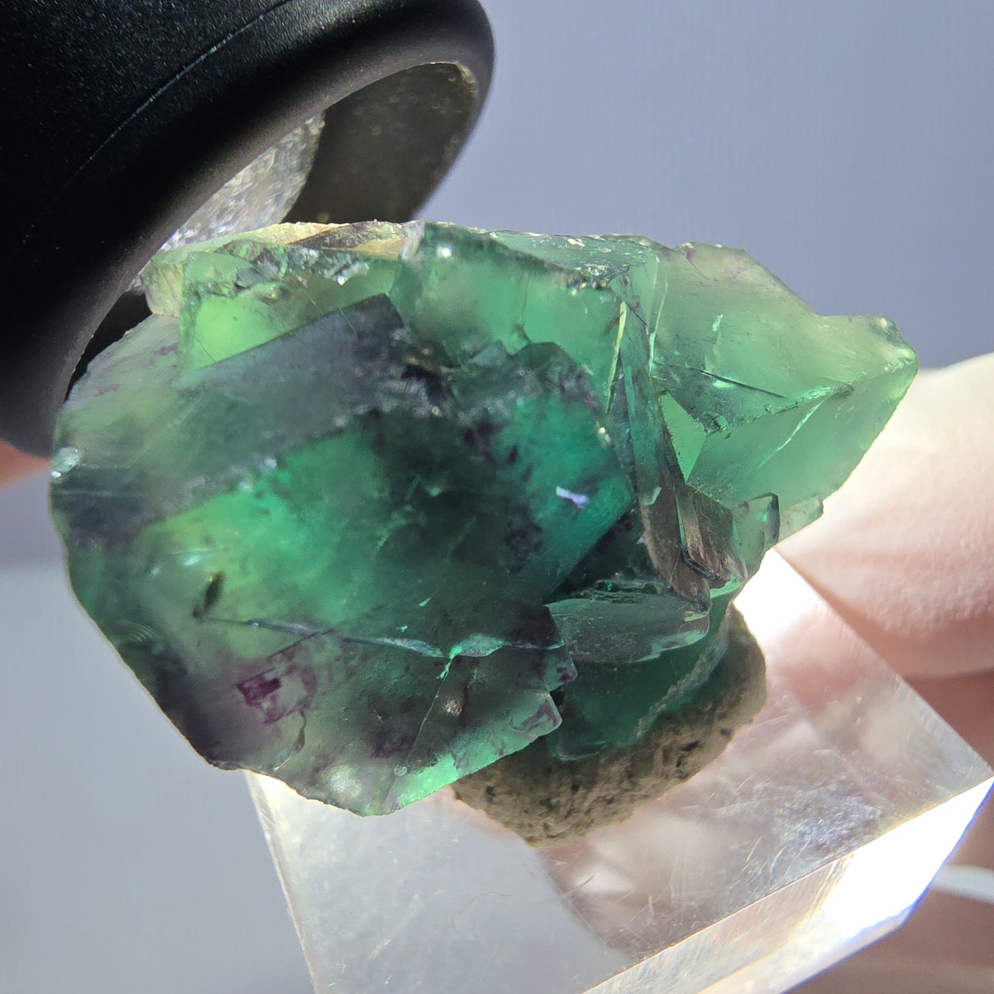 Phantom Fluorit Würfel Stufe, lila grün Okorusu, Namibia 31*20*16mm