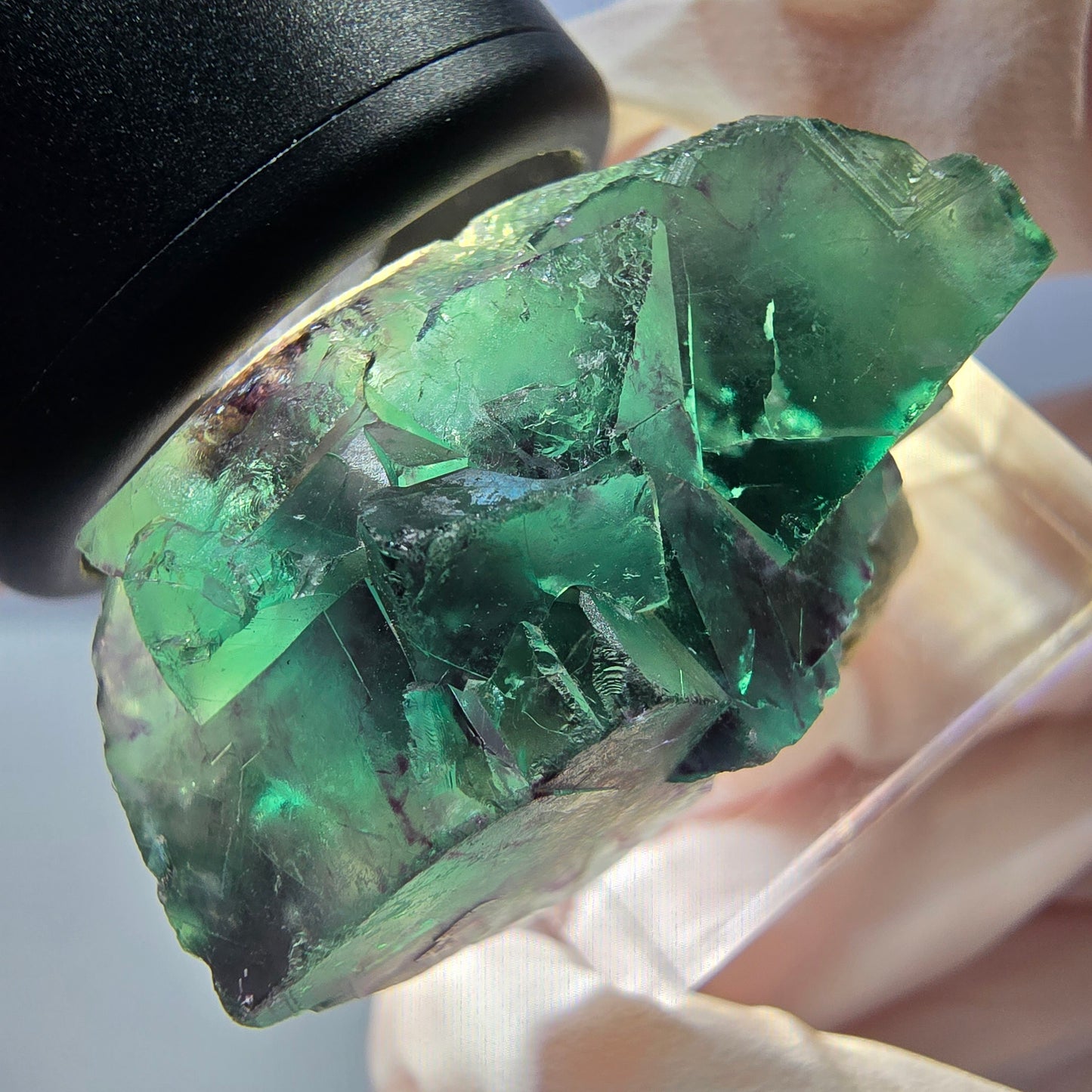 Phantom Fluorit Würfel Stufe, lila grün Okorusu, Namibia 31*20*16mm