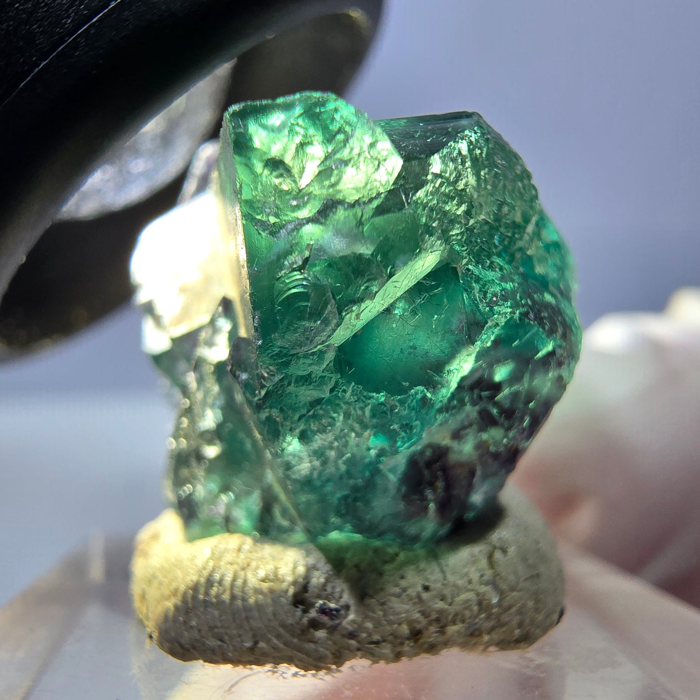 Phantom Fluorit Würfel Stufe, lila grün Okorusu, Namibia 31*20*16mm