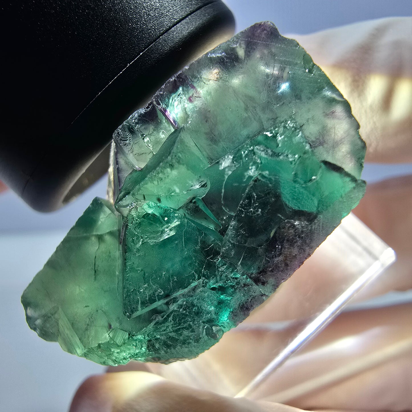 Phantom Fluorit Würfel Stufe, lila grün Okorusu, Namibia 31*20*16mm