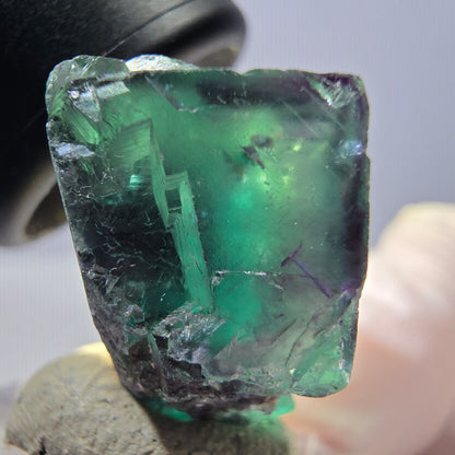 Phantom Fluorit Würfel Stufe, lila grün Okorusu, Namibia 31*20*16mm