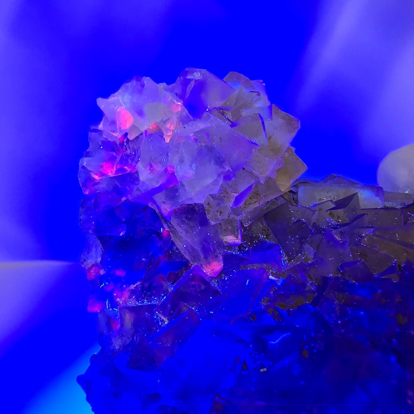 Phantom Fluorit Würfel Stufe, gelb grün Honey Pocket Mine, Okorusu, Namibia 88*66*32mm
