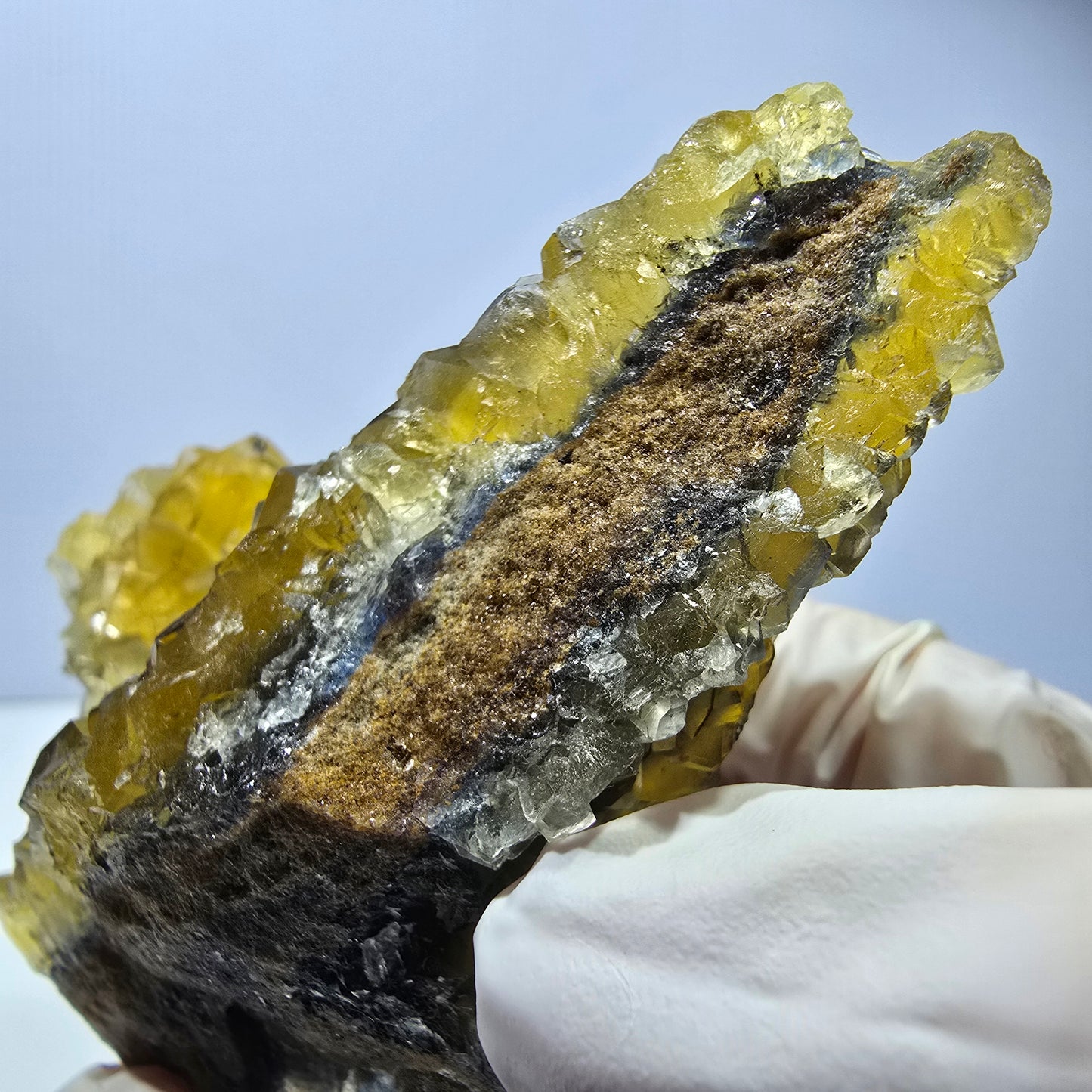 Phantom Fluorit Würfel Stufe, gelb grün Honey Pocket Mine, Okorusu, Namibia 88*66*32mm