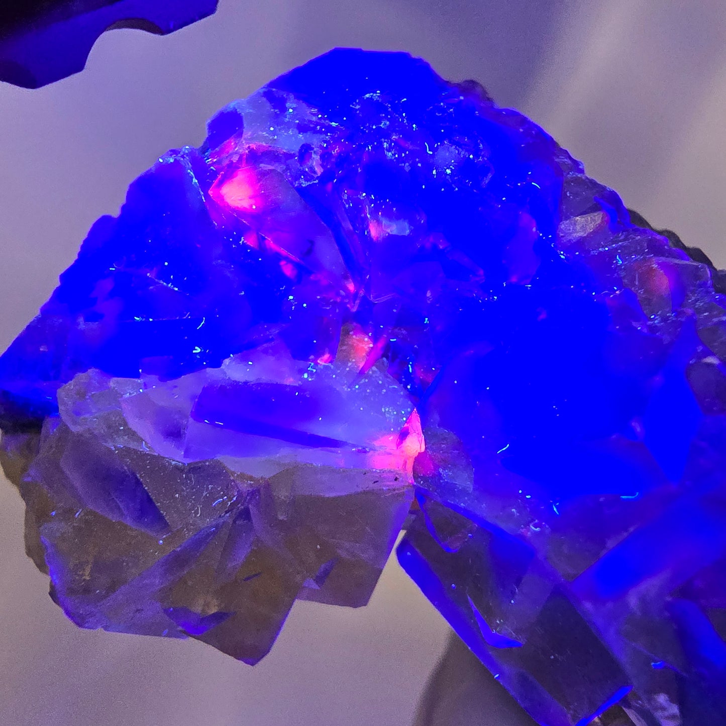 Phantom Fluorit Würfel Stufe, gelb grün Honey Pocket Mine, Okorusu, Namibia 88*66*32mm