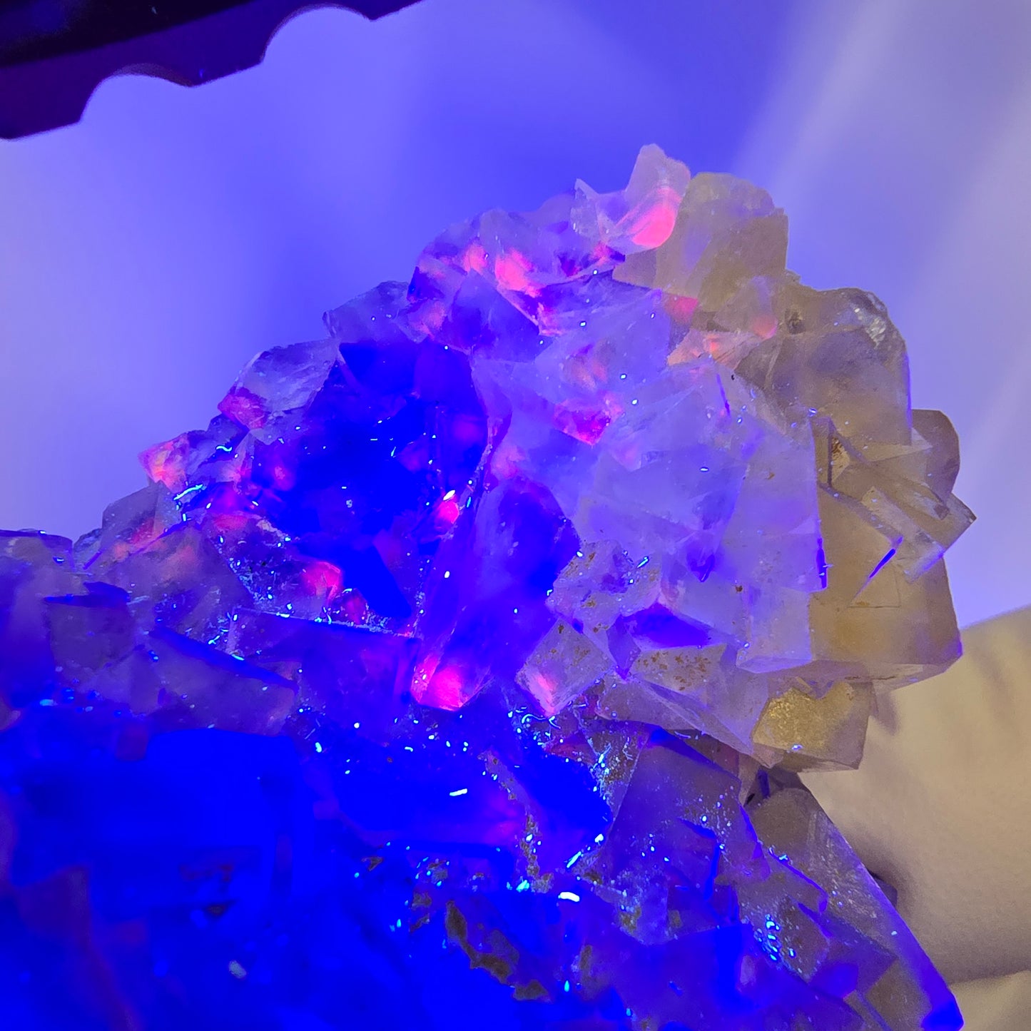 Phantom Fluorit Würfel Stufe, gelb grün Honey Pocket Mine, Okorusu, Namibia 88*66*32mm