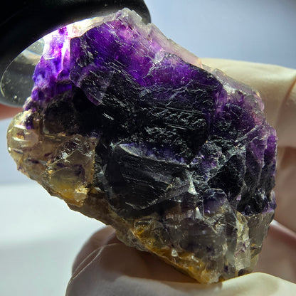 Phantom Fluorit Würfel Stufe, lila weiß Okorusu, Namibia 53*40*28mm