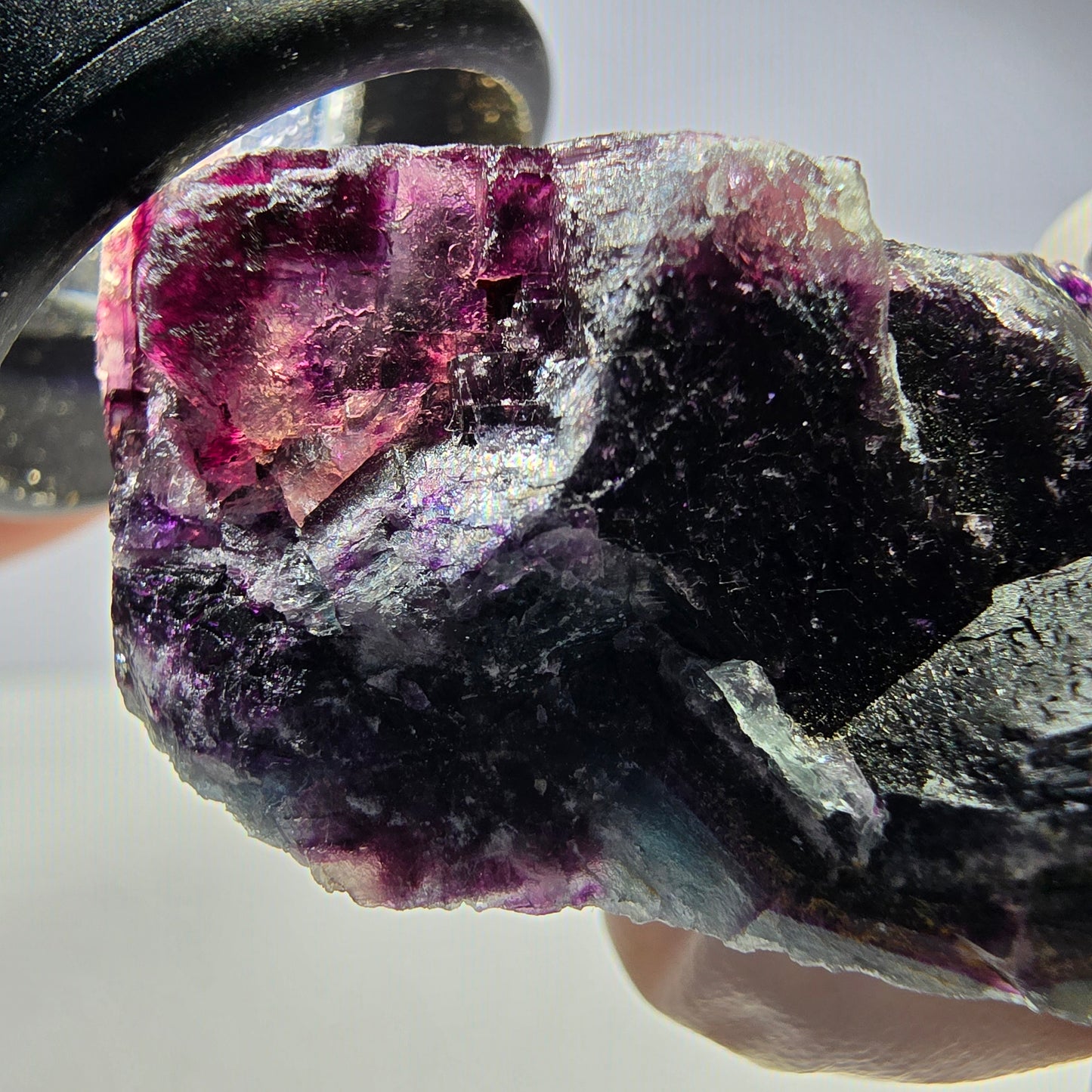 Phantom Fluorit Würfel Stufe, lila grün Okorusu, Namibia 66*39*20mm