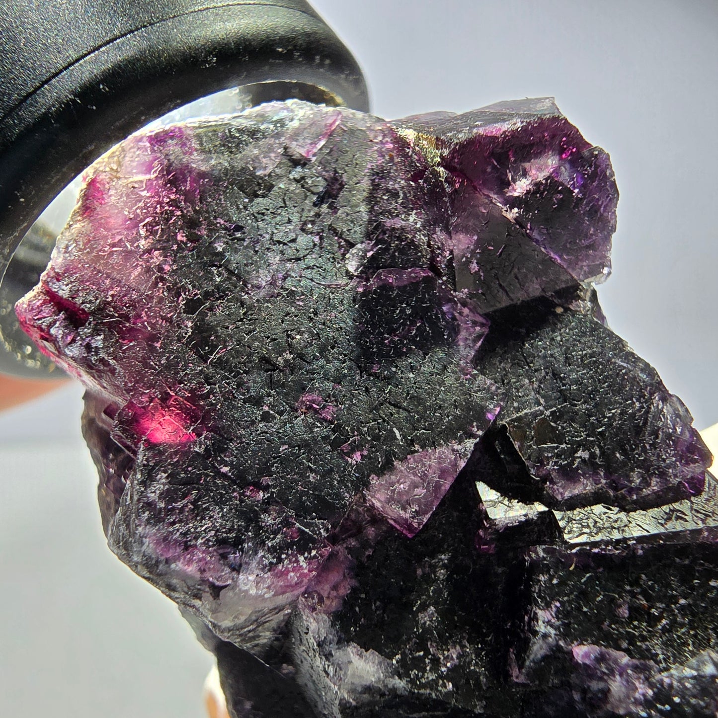 Phantom Fluorit Würfel Stufe, lila grün Okorusu, Namibia 66*39*20mm