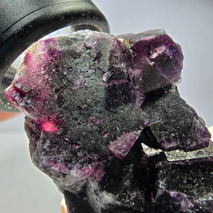 Phantom Fluorit Würfel Stufe, lila grün Okorusu, Namibia 66*39*20mm