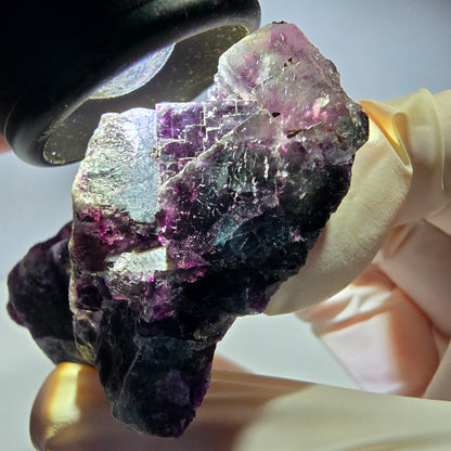 Phantom Fluorit Würfel Stufe, lila grün Okorusu, Namibia 66*39*20mm