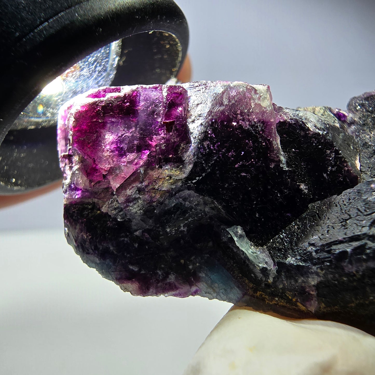 Phantom Fluorit Würfel Stufe, lila grün Okorusu, Namibia 66*39*20mm