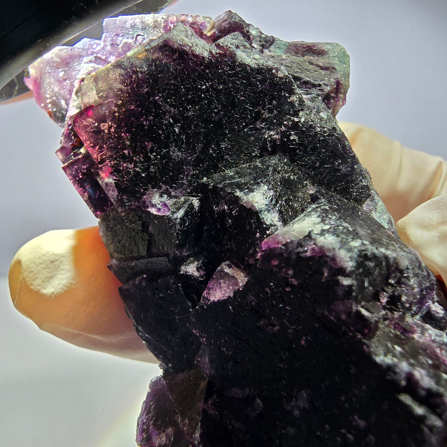 Phantom Fluorit Würfel Stufe, lila grün Okorusu, Namibia 66*39*20mm