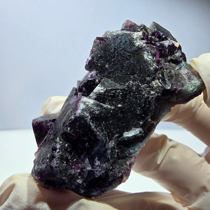 Phantom Fluorit Würfel Stufe, lila grün Okorusu, Namibia 66*39*20mm
