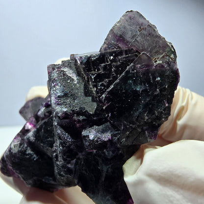 Phantom Fluorit Würfel Stufe, lila grün Okorusu, Namibia 66*39*20mm