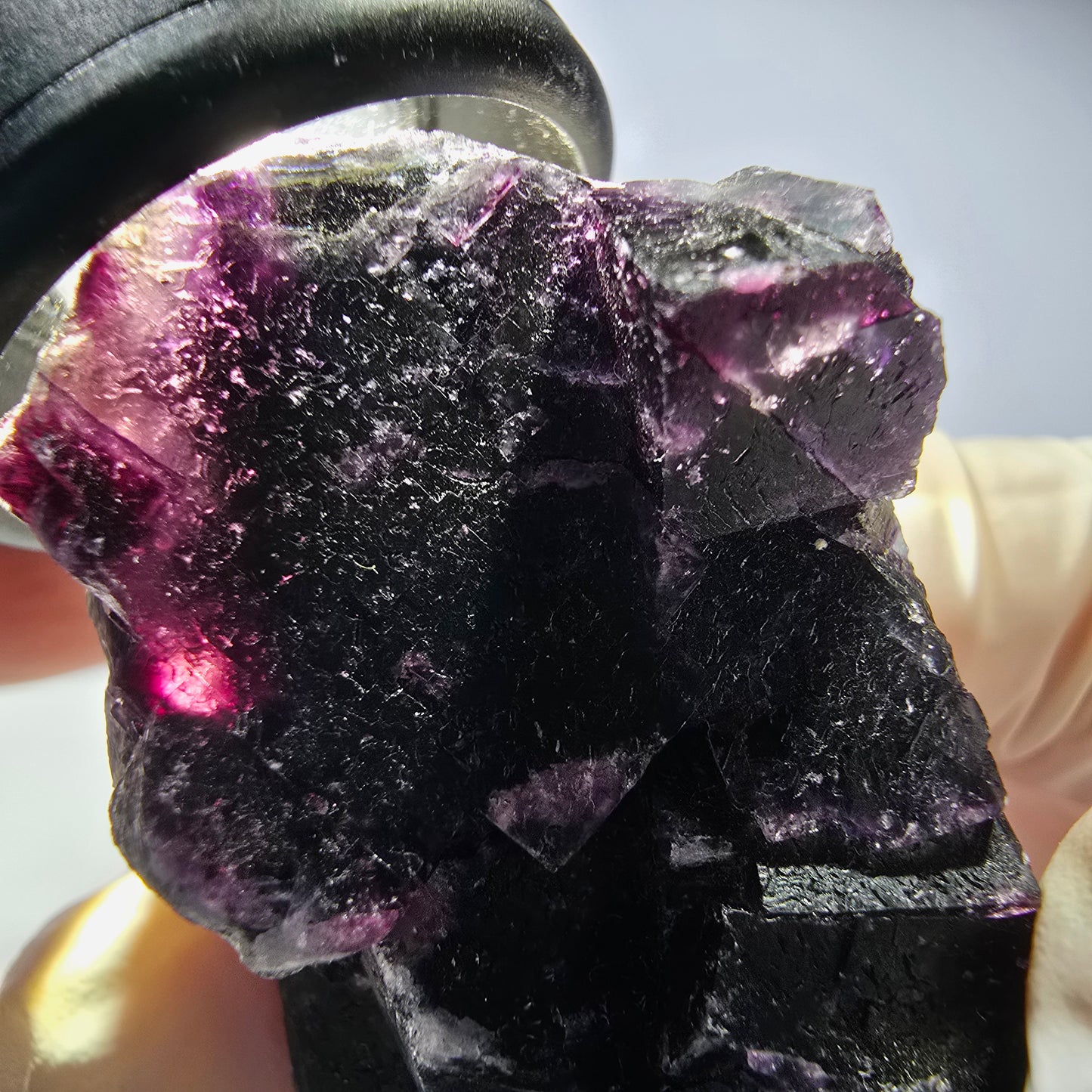 Phantom Fluorit Würfel Stufe, lila grün Okorusu, Namibia 66*39*20mm