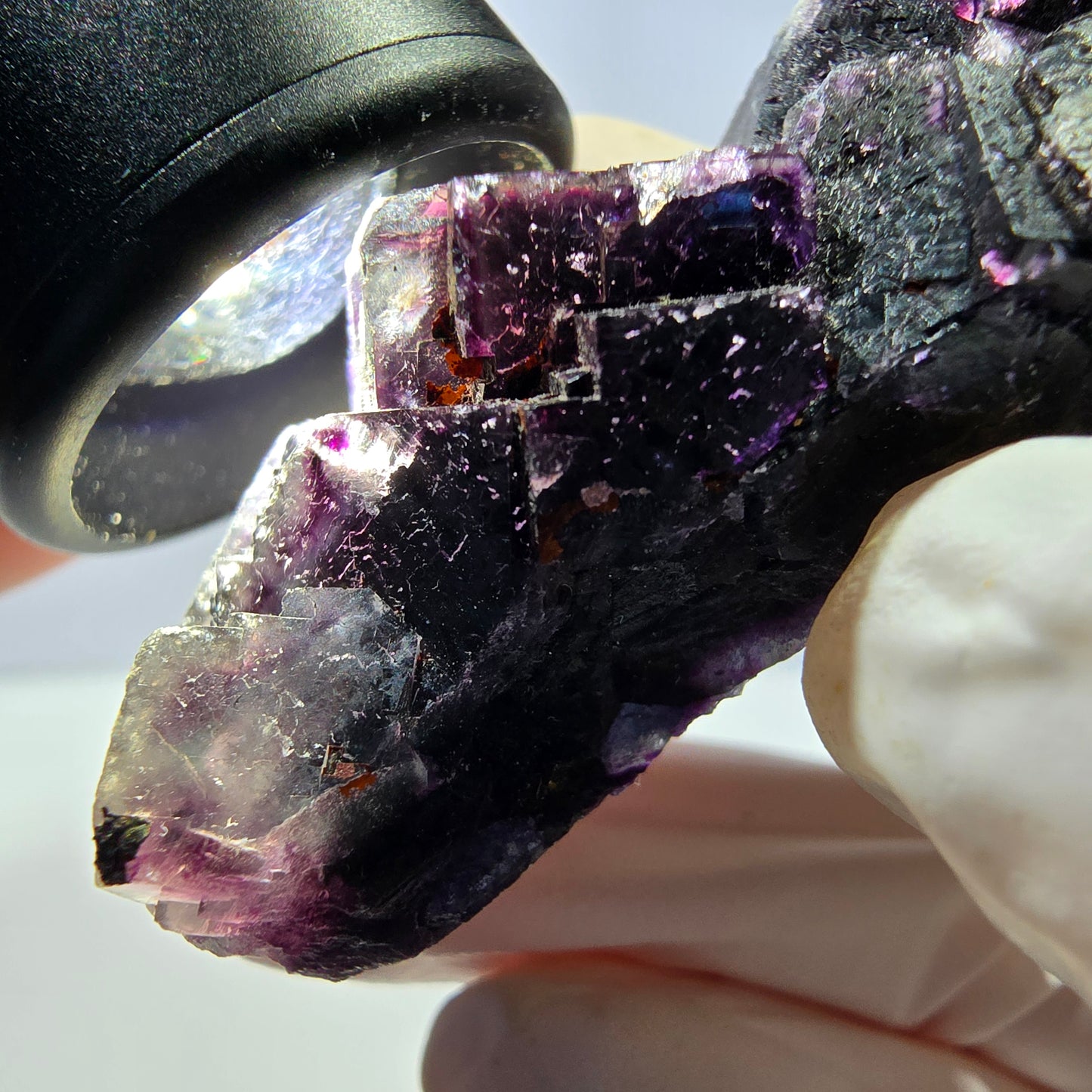 Phantom Fluorit Würfel Stufe, lila grün Okorusu, Namibia 66*39*20mm