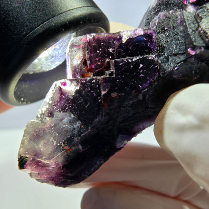 Phantom Fluorit Würfel Stufe, lila grün Okorusu, Namibia 66*39*20mm
