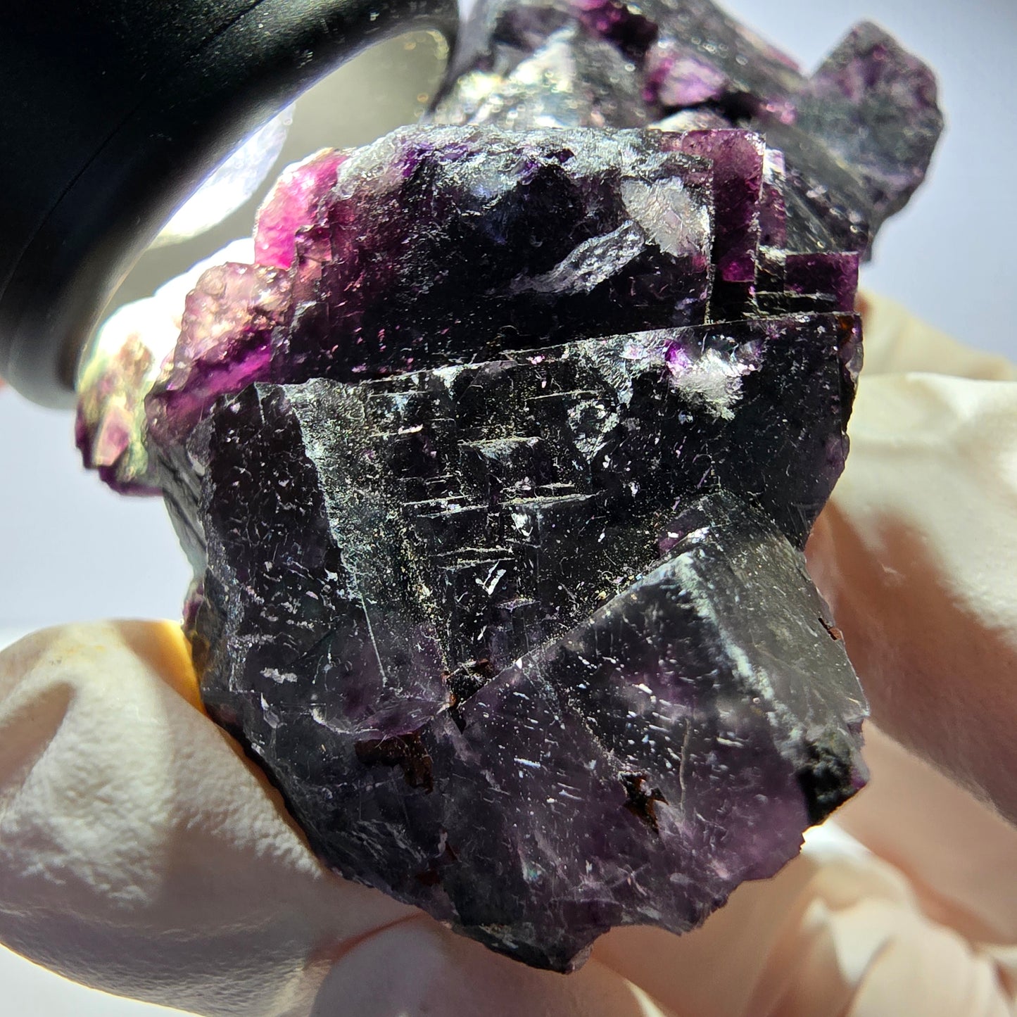 Phantom Fluorit Würfel Stufe, lila grün Okorusu, Namibia 66*39*20mm