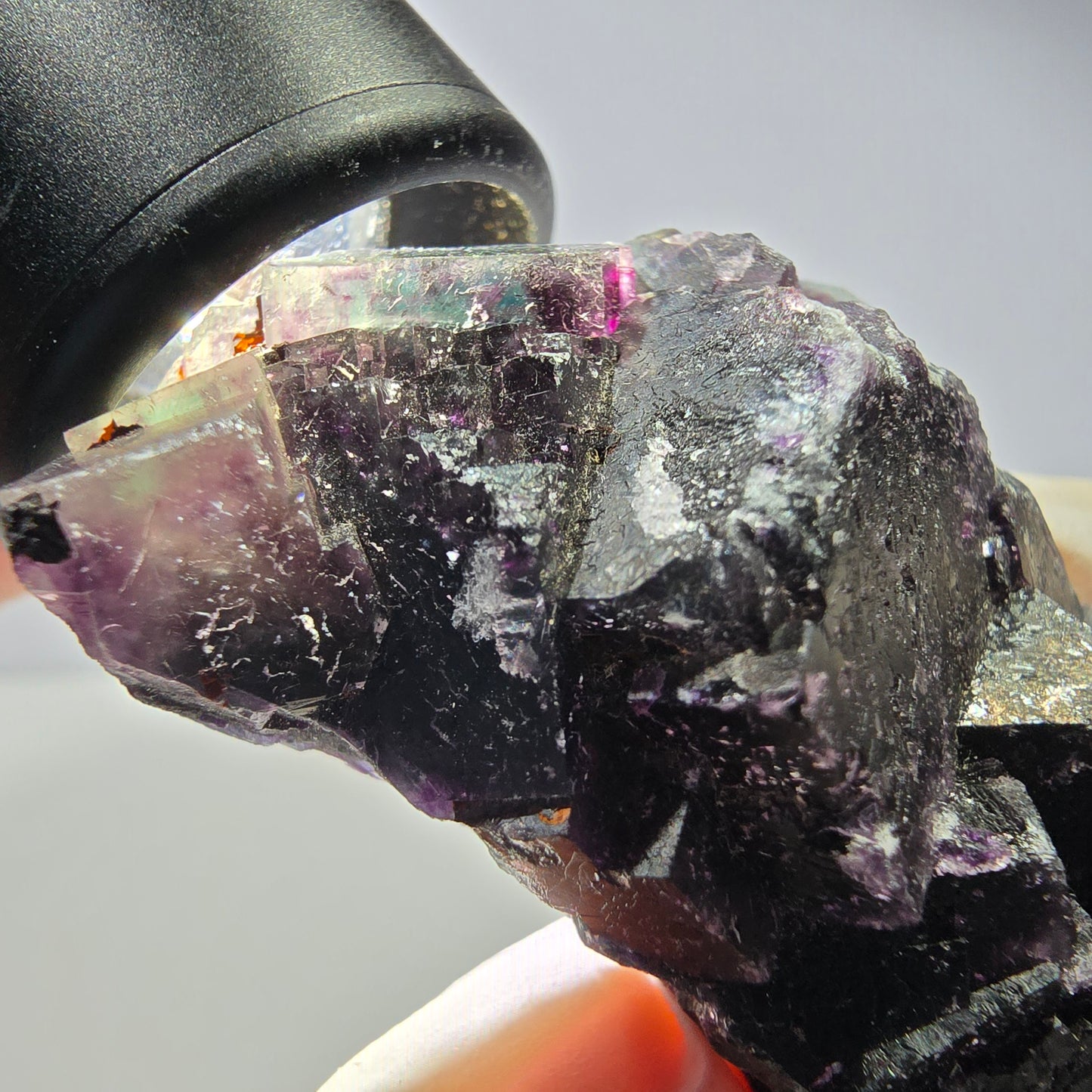 Phantom Fluorit Würfel Stufe, lila grün Okorusu, Namibia 66*39*20mm