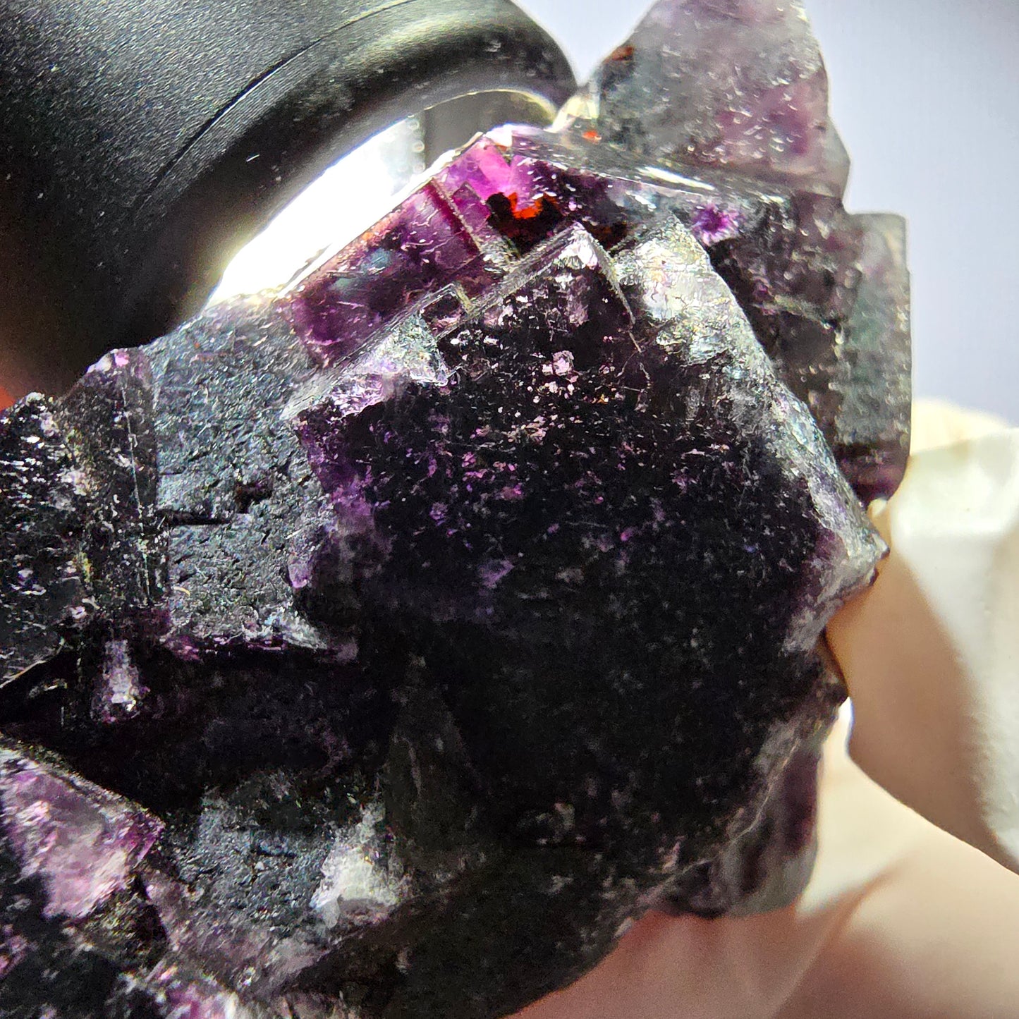 Phantom Fluorit Würfel Stufe, lila grün Okorusu, Namibia 66*39*20mm