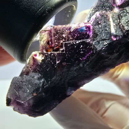 Phantom Fluorit Würfel Stufe, lila grün Okorusu, Namibia 66*39*20mm