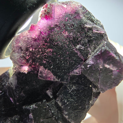 Phantom Fluorit Würfel Stufe, lila grün Okorusu, Namibia 66*39*20mm