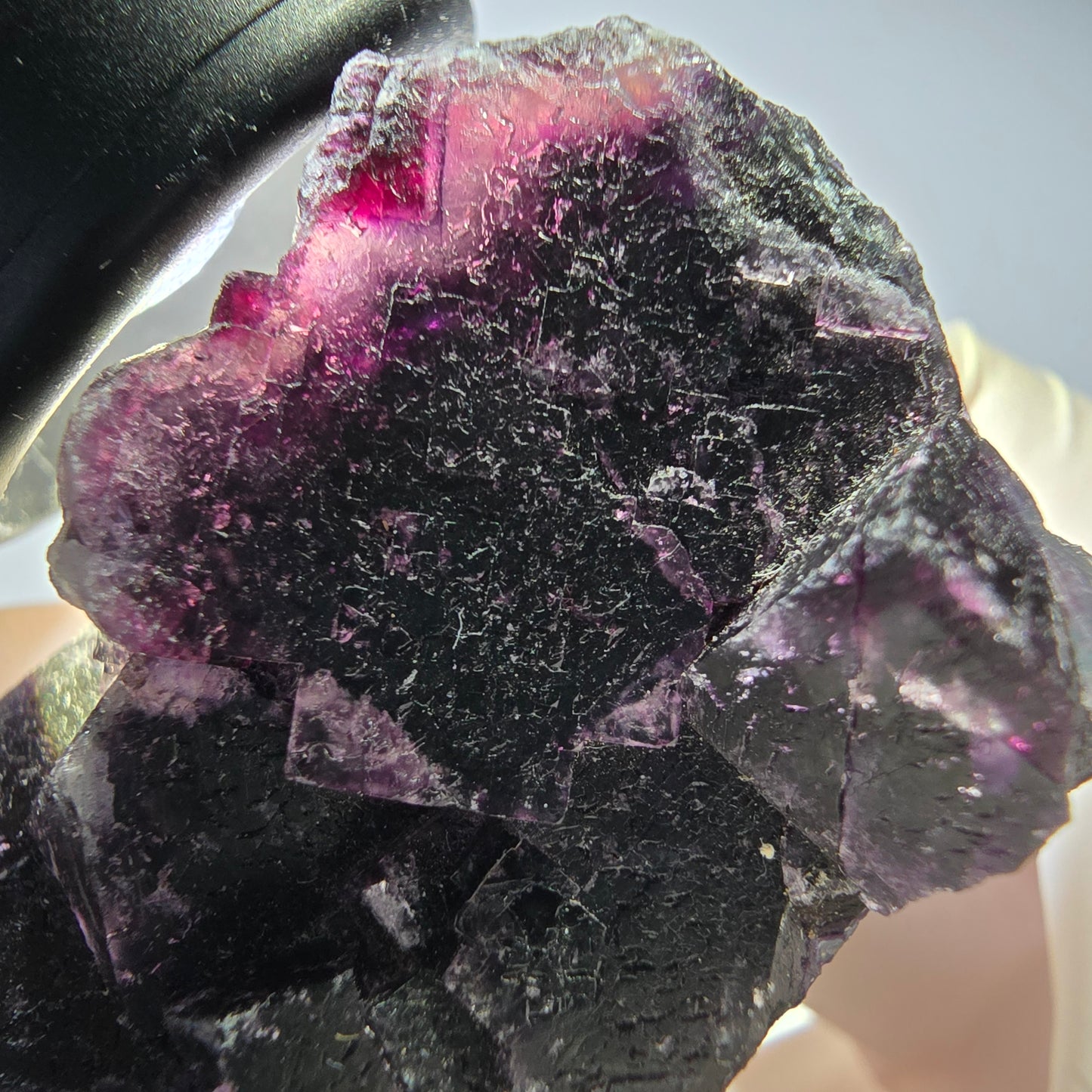 Phantom Fluorit Würfel Stufe, lila grün Okorusu, Namibia 66*39*20mm