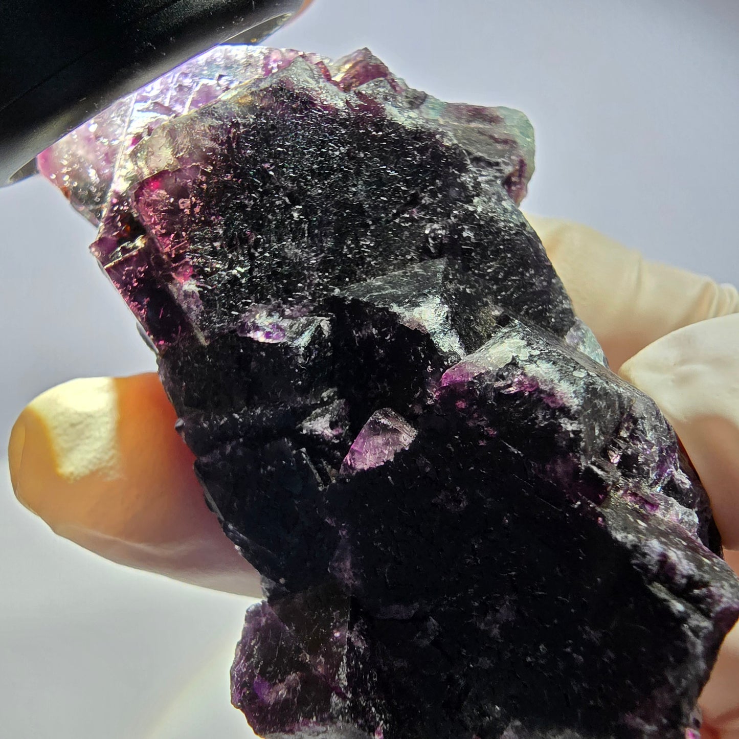 Phantom Fluorit Würfel Stufe, lila grün Okorusu, Namibia 66*39*20mm